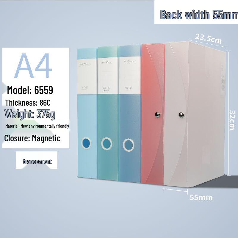 

Пластиковый архивный бокс Morandi формата A4 - Прочное хранилище для студенческих файлов 55mm Magnetic Buckle