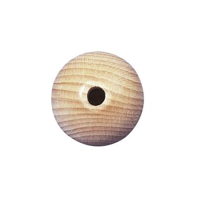 Raw Wood Balls, Half-drilled, 30mm, 6 Mm Bore