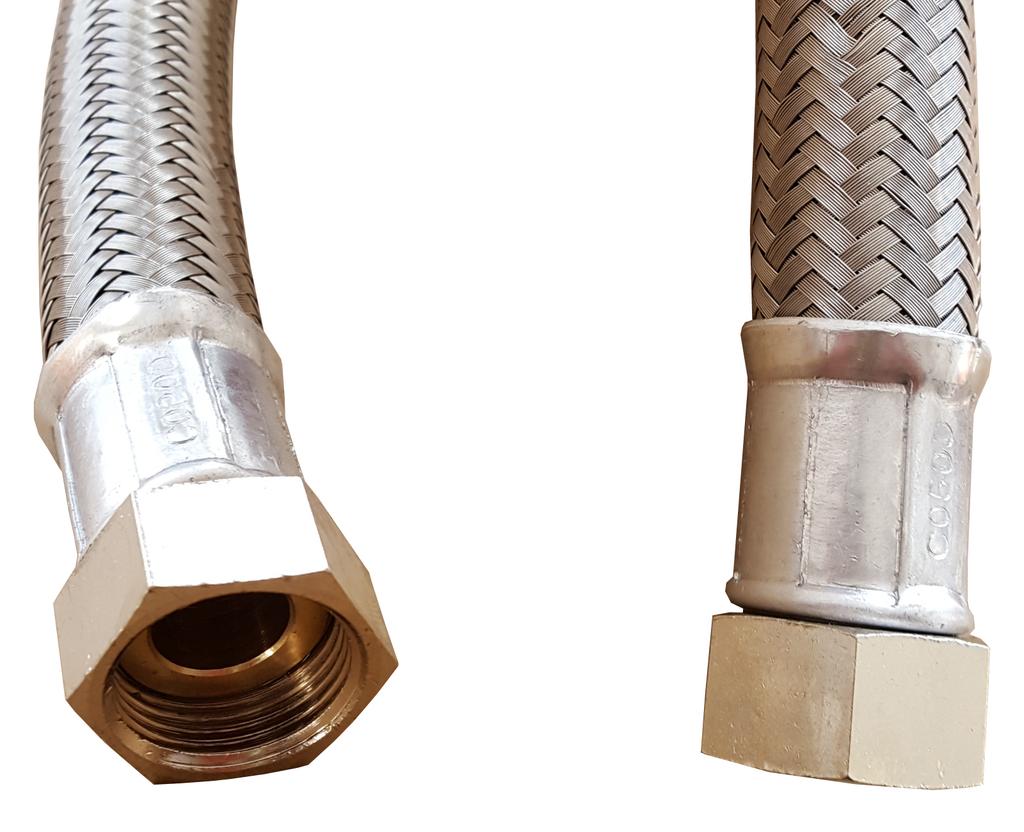 Steel Braided Hose 3/4"" Gw/Gw, Length 50 Cm
