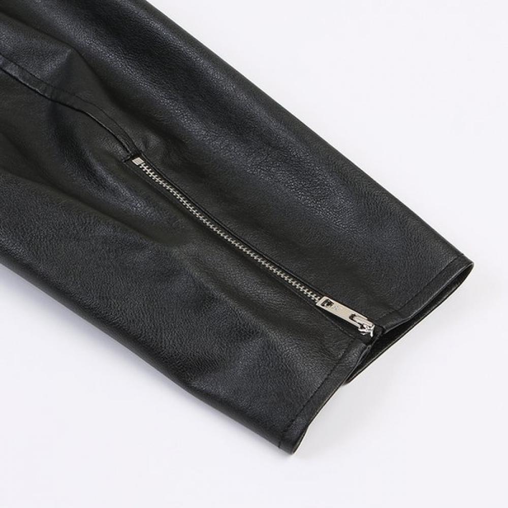 LAP Color Block Crop Rider Jacket Ar1lz260