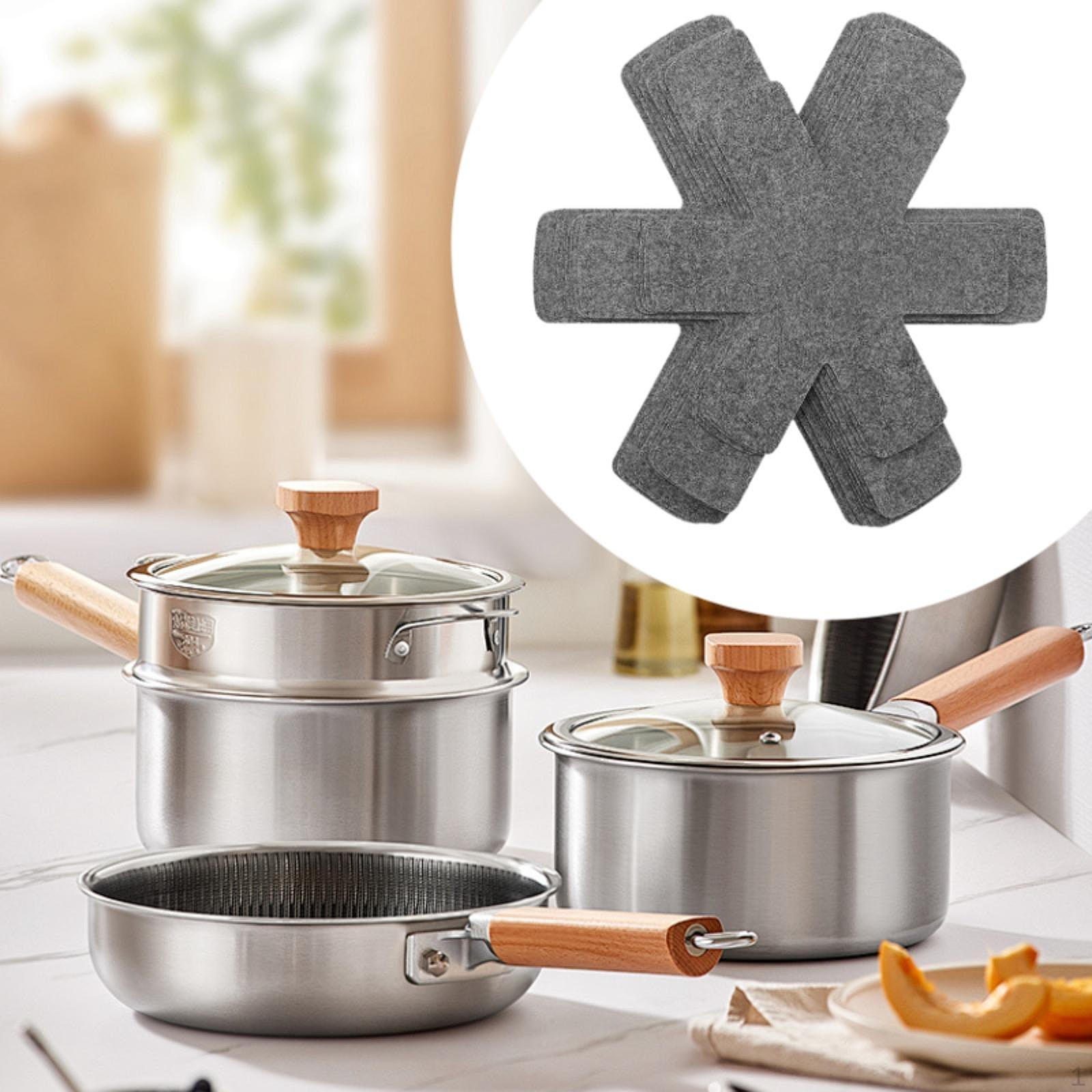 

12x Защитные накладки для сковородок Защита поверхности с антипригарным покрытием Простые штабелируемые разделители для жарки