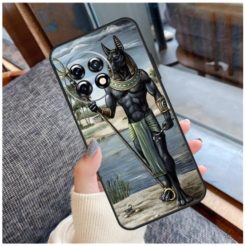 Anubis Ankh Pharaoh Case For OnePlus 13 15 13R 13T 12 12R 11 9 10 Pro 10T 8T Nord 5 CE 2 3 4 Lite N20 N30 Coque