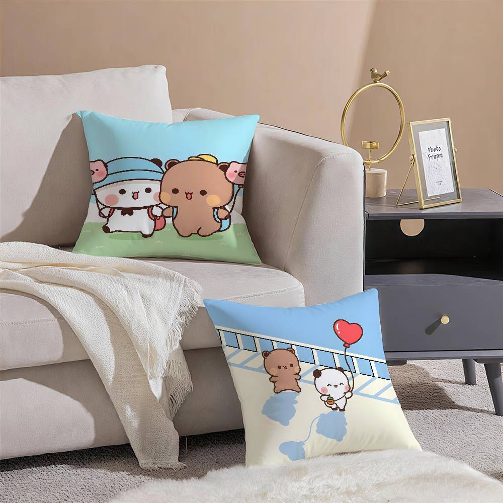Popular Cartoon Bubu & Dudu Cute Pillow Case Comfort Sofa Bed Silky Elegant Invisible Zipper Decorative Cushion Cover