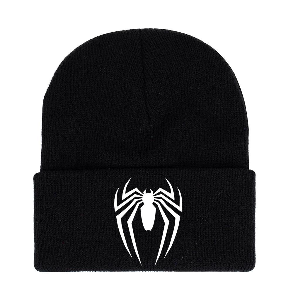 Spiderman Batman Knit Beanie Acrylic Thermal Rolled Brim Winter Hat For Adults Fans