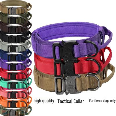 High-End Adjustable Thickness Tactical Nylon Dog Collar for Large Breeds