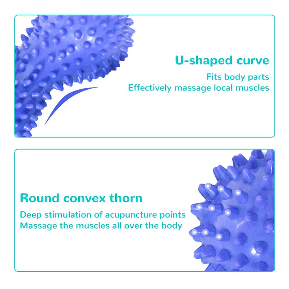 Durable And Safe 1Pcs Massage Roller Peanut Double Lacrosse Spiky Ball Myofascial Balls For Plantar Fasciitis Mobility Back Foot Arch Pain Relief