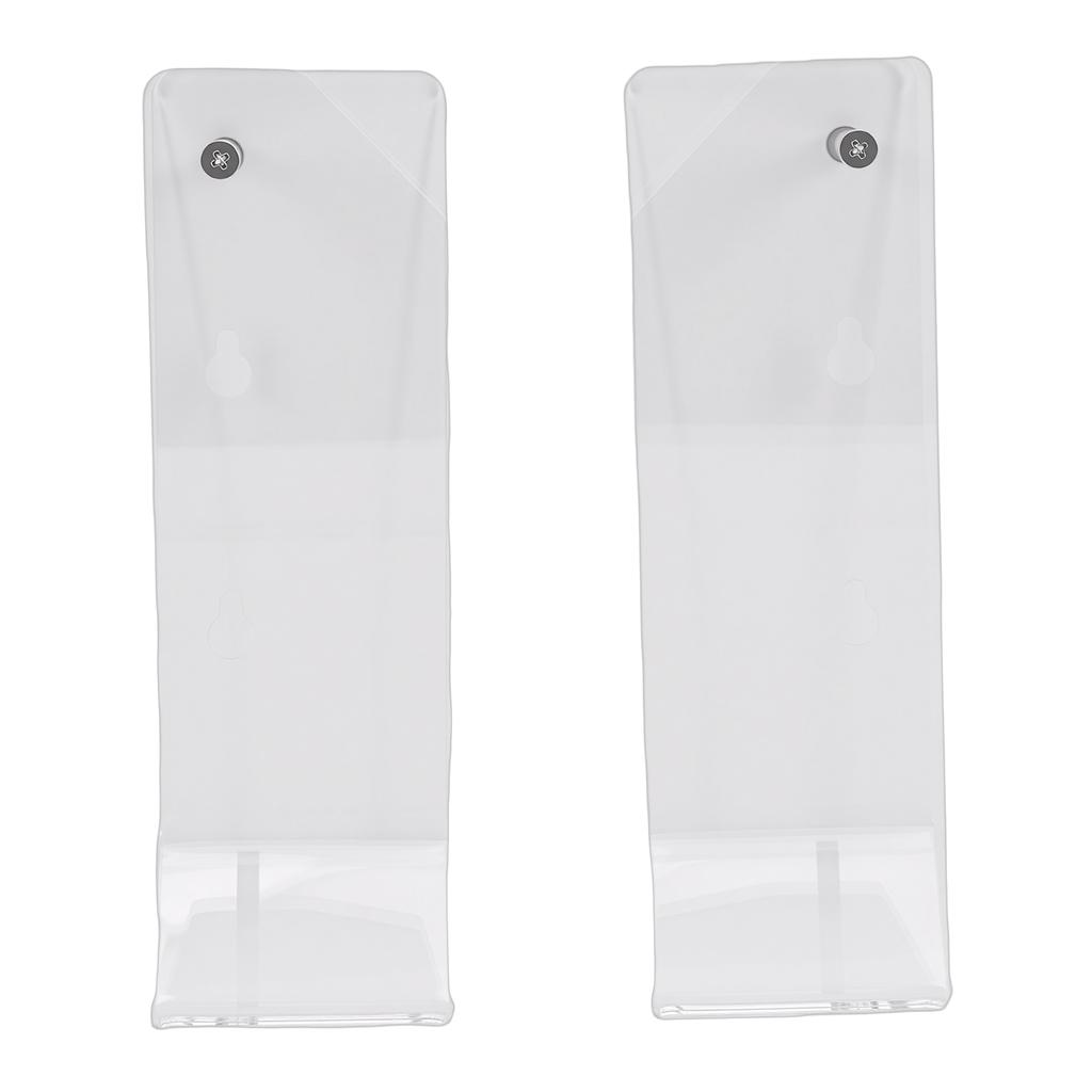 Suporte de Parede para Laptop Acrílico Economizador de Espaço Sob a Mesa com Ranhuras para Cabos Acessórios para Teclado e Tablet