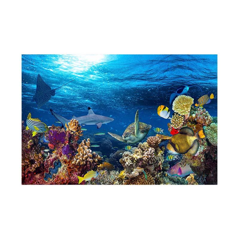 The Underwater World Fantasy Ocean Akvárium Téma Fényképezés Háttér Kendő fotó Háttér fali dekoráció