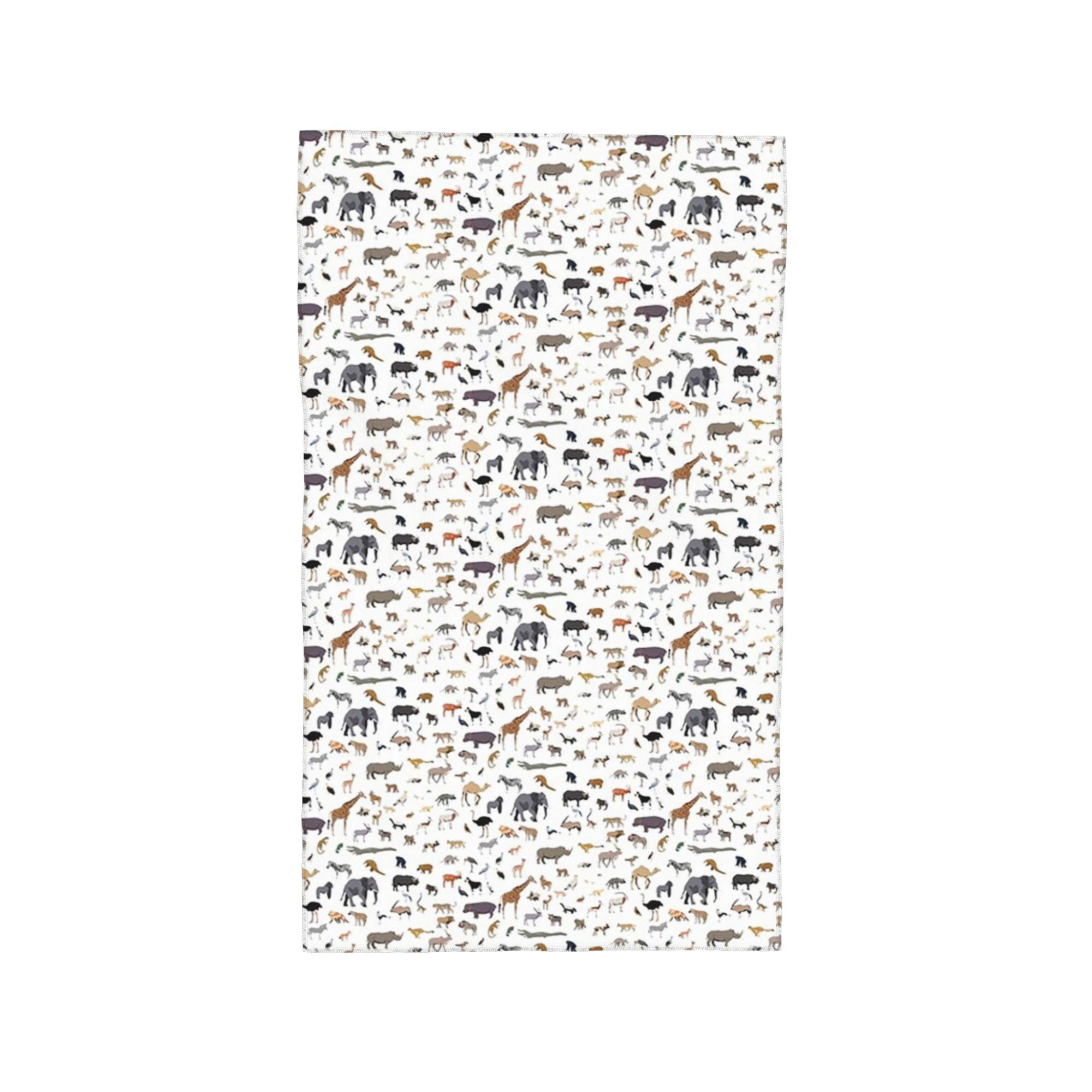 

African animal pattern Soft Face Towel Quick Dry Pool Bath Cotton Towels Absorbent Quick W30*H60(CM)