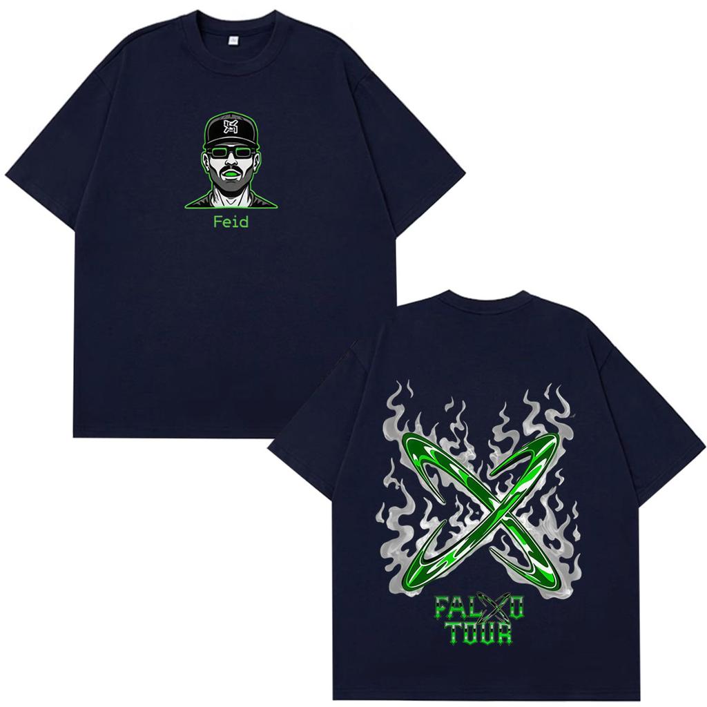 Rapper Feid Ferxxo Falxxo Tour 2026 Print Tshirt Unisex Unisex Fashion Tshirt Shortsleeved Casual Cotton Gothic Punk Tshirts