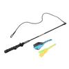 Dog Flirt Stick Retractable Interactive Tug Toy Puppy Teaser Pole with Rope for Outdoor Exercise Training