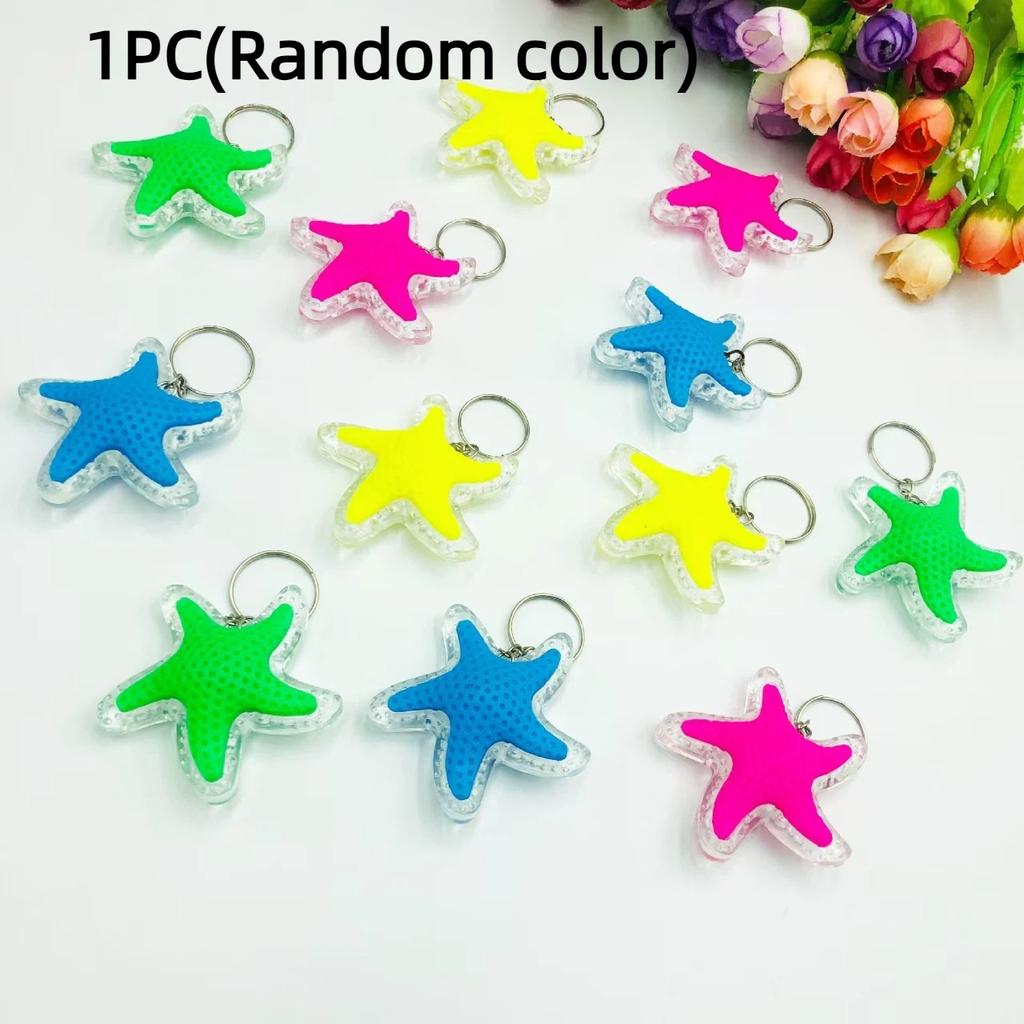 Cartoon Led Light-Up Keychain Creative Bag Charm Light-Up Toy Gift Mini Flashlight