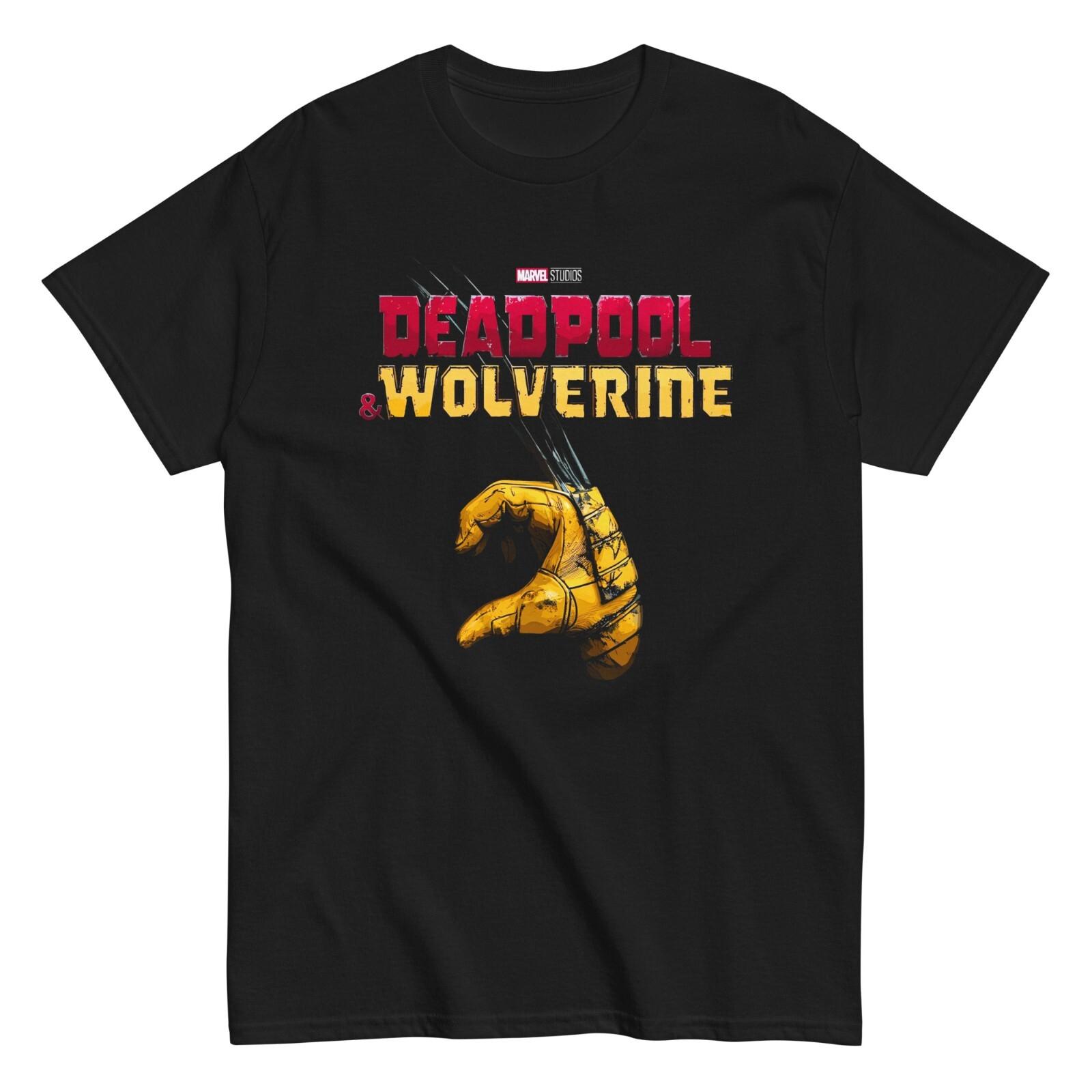 Deadpool Wolverine Wolverine Half Heart Hand T Shirt Mens X-Men Movie Black S