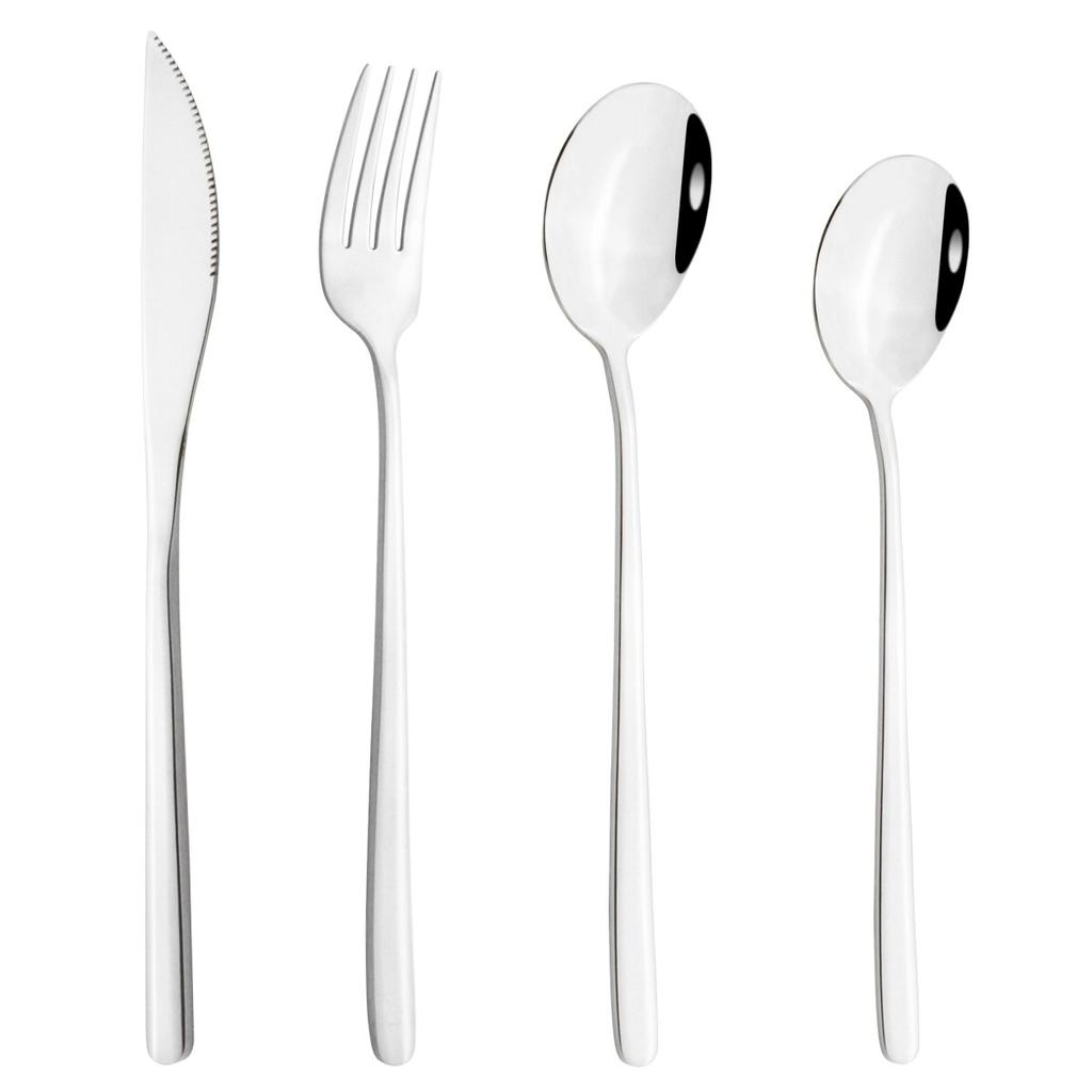 4Pcs/Set Knife Fork Spoon Dinnerware Cutlery Set 304 Stainless Steel Tableware Flatware Set Black Gold Set Kitchen Dining Silverware Set