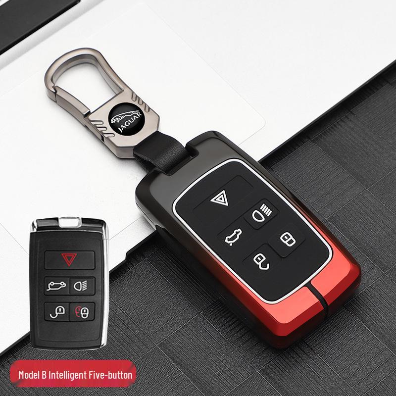Premium Metal Protective Shell for Jaguar Key - Compatible with XFL/XEL/XJL/FPACE; High-End Men's Key Case with Buckle
