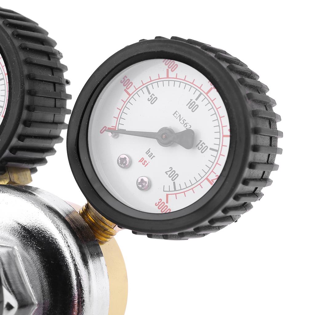 Regolatore CO2 Regolatore Fusto o Gas 0-3000PSI (Doppio Manometro) Riduttore di Anidride Carbonica