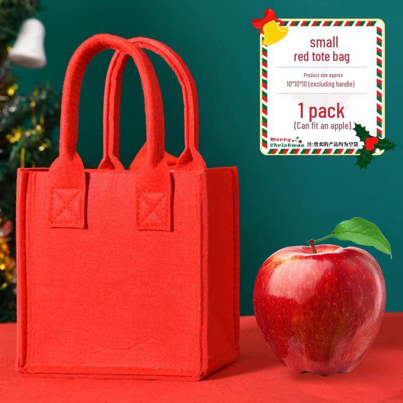 Creative Christmas Eve Felt Gift Tote Bag for Apple Candy
