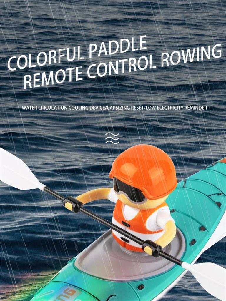Non-Toxic Rc Boat Paddling Kayak Racing Remote Control Speedboat Water Battle Ship Game Summer Outdoor Children'S Toys For Kids Children Gifts