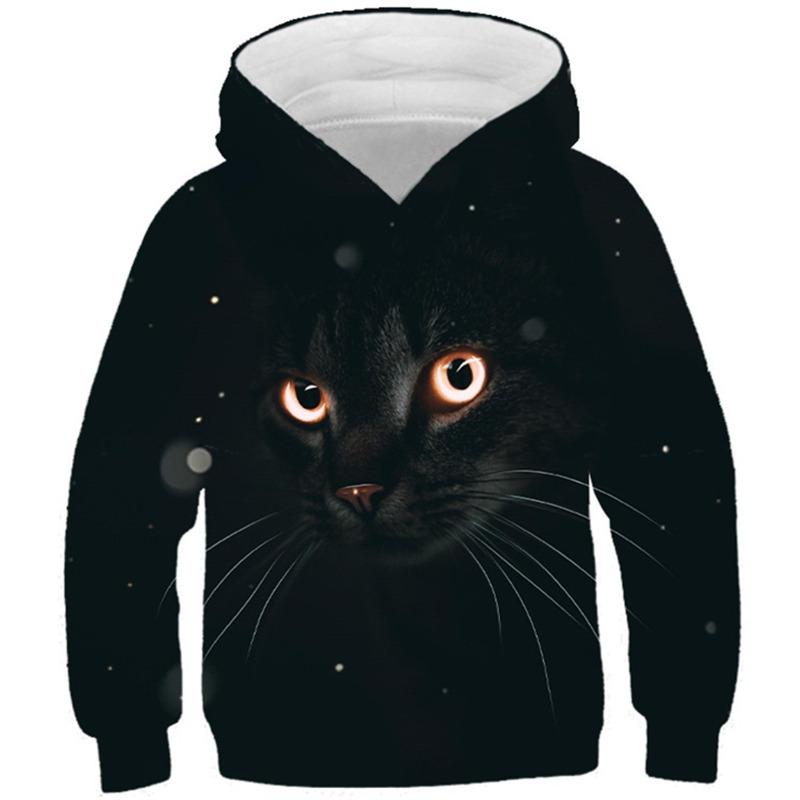 Autumn 3D Animal Pattern Printed Hoodies Fashionable Casual Sports Long Sleeved Children's Boy Hooded Sweatshirts