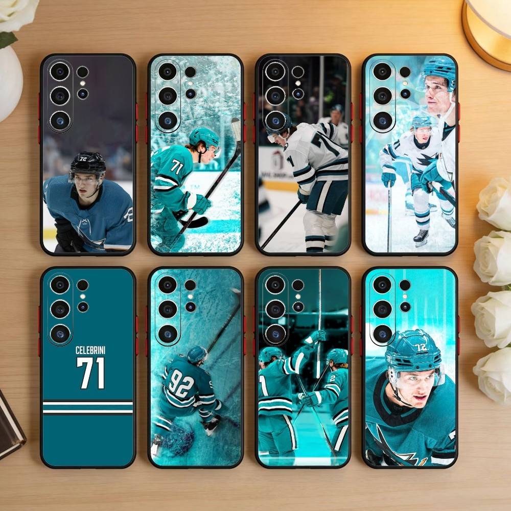 Macklin Celebrini Phone Case For Samsung S26,S25,S24,S23,S22,S30,S21,Ultra,Plus,FE 5G Black Soft Cover