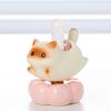 Rotating Cat Figurine Bring Good Luck Healing Stone Holder Stress Relief Desk Toy Home Office Desktop Kitten Decoration