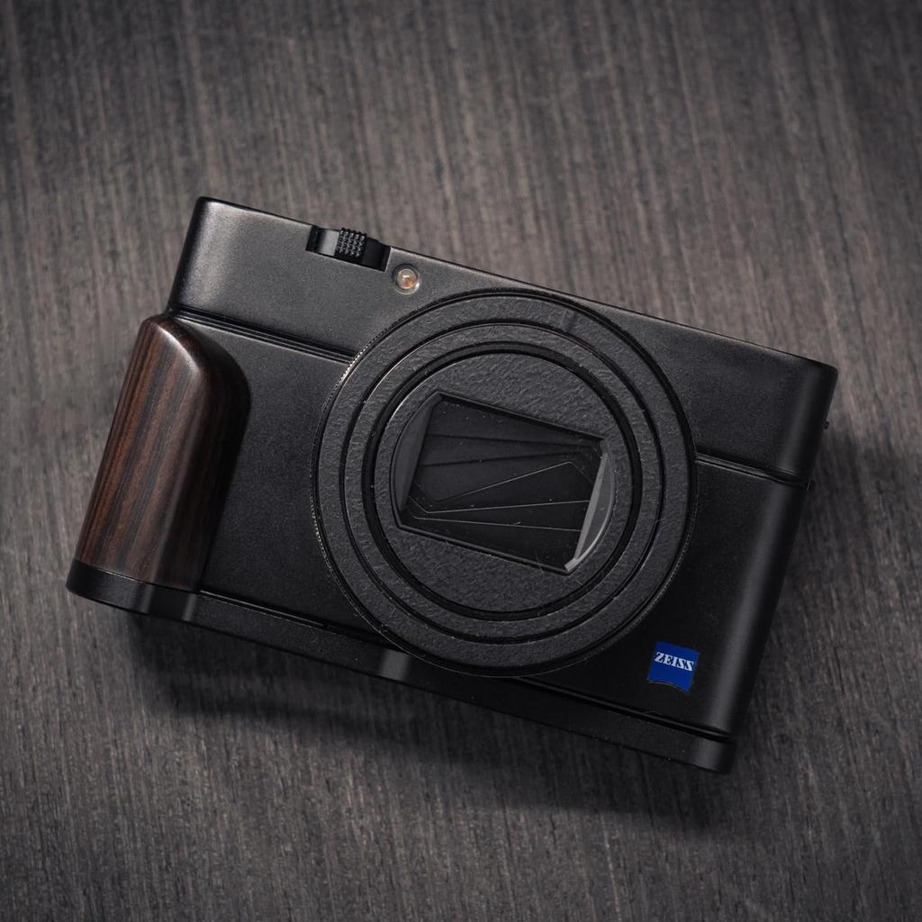 Iborrys Premium Solid Wood Camera Compatible with Sony and RX100VII with Dedicated Quick Release Plate and Premium Retro Natural Wood Handle Ebony