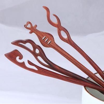 Cheongsam Vintage Wooden Hairpin Red Sandalwood Ancient Style Hair Clips Chinese Style Hair Accessories Hair Sticks Women
