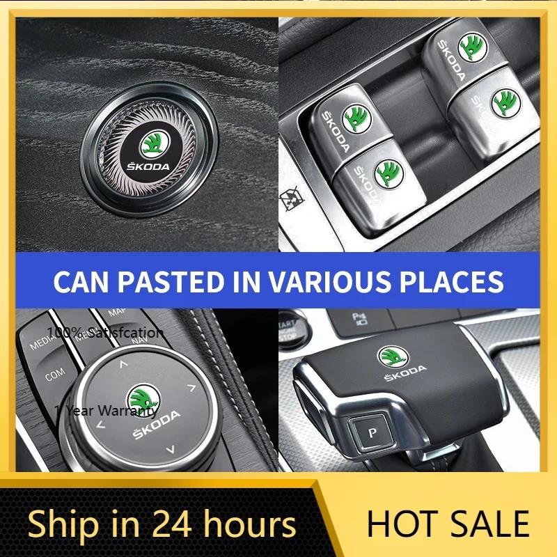 

Car Sticker 2025 Hot Car Styling Decoration Car Steering Wheel Sticker For Skoda Kodiaq Octavia Rapid Karoq Kamiq Fabia Superb D 1pcs