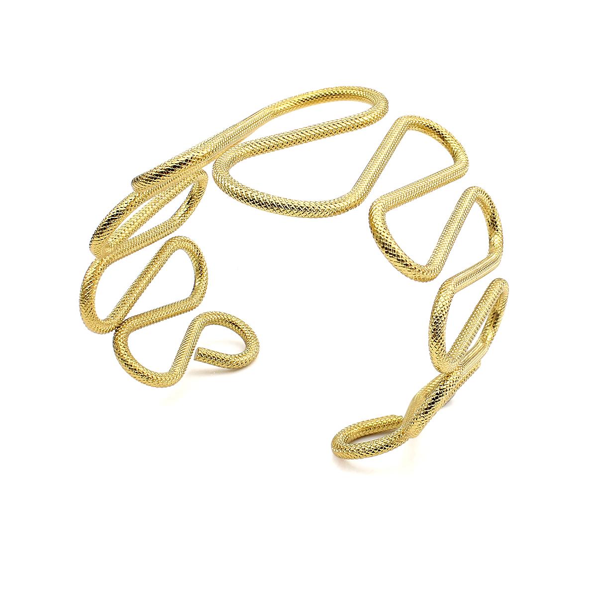 

High-quality 18K Gold Plated Stainless Steel Geometry Irregular Bracelet for Women Men