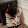 Popular Fashion Color-matching Casual Bucket Bag Elegant Shoulder Bag