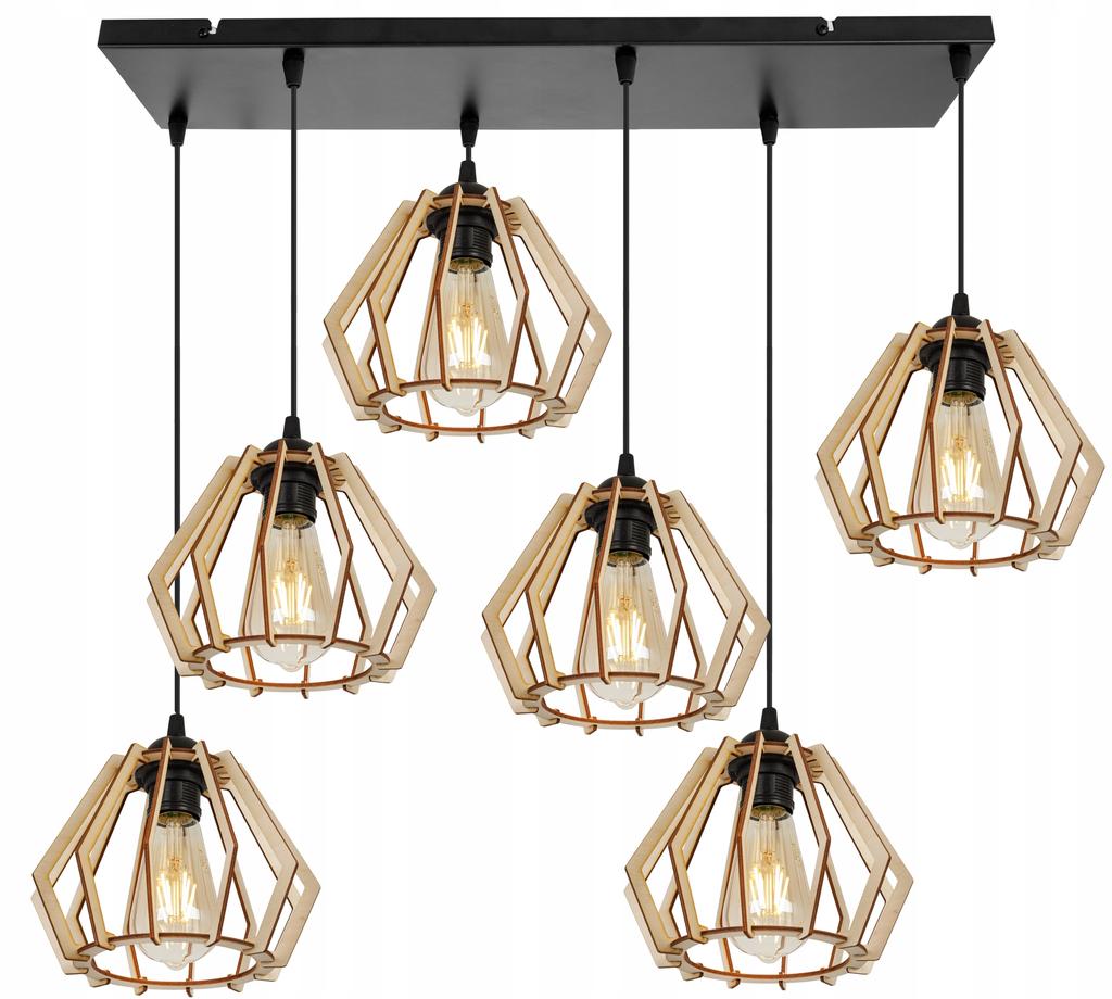 MODERN WOODEN LED CEILING HANGING LAMP