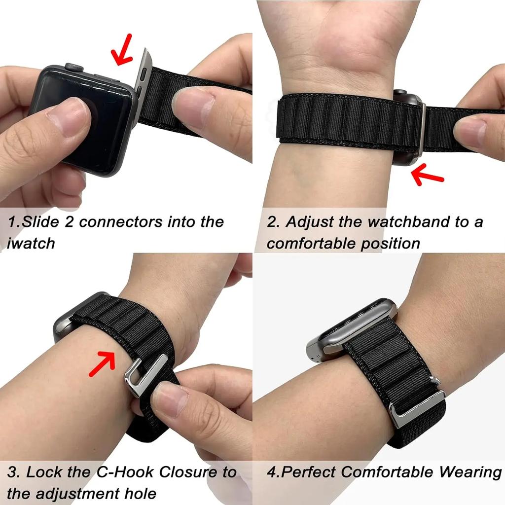 Upgrade Alpine Nylon Strap For Apple Watch Band 11 10 9 8 7 45mm 41mm 42mm 46mm Ultra 3/2 49mm Bracelet Watchband iWatch 6 5 SE