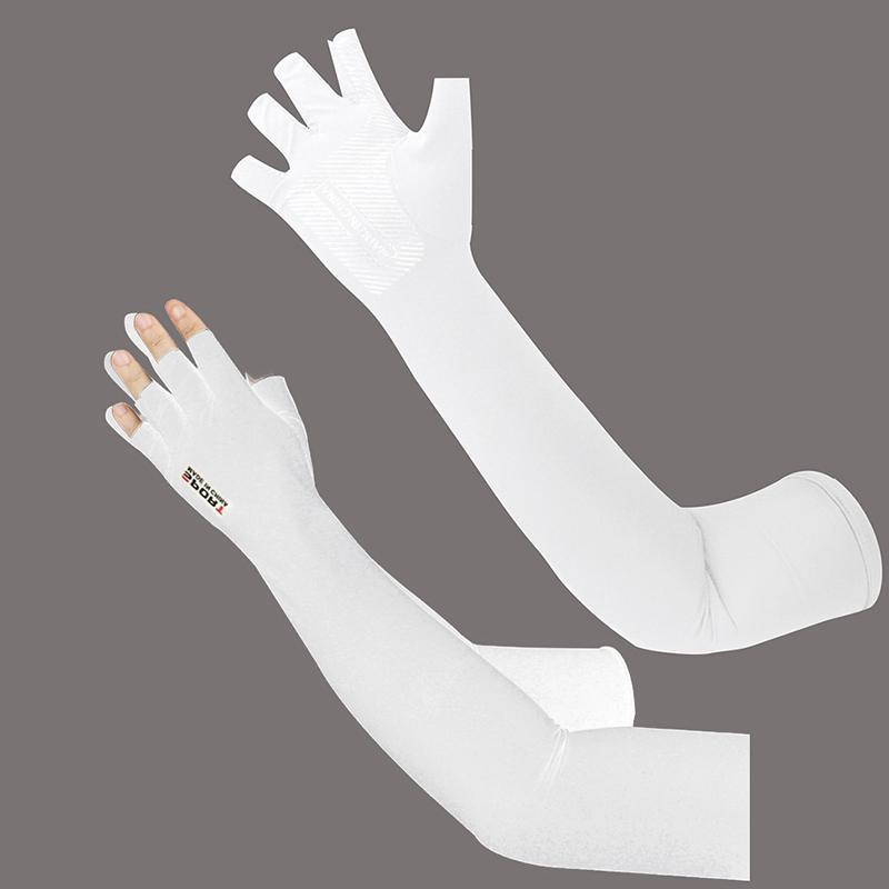 

1 пара спортивных нарукавников для велоспорта, бега, рыбалки, альпинизма, перчатки-нарукавники для защиты от солнца и УФ-лучей, ледяные нарукавники с манжетой на 5 пальцев