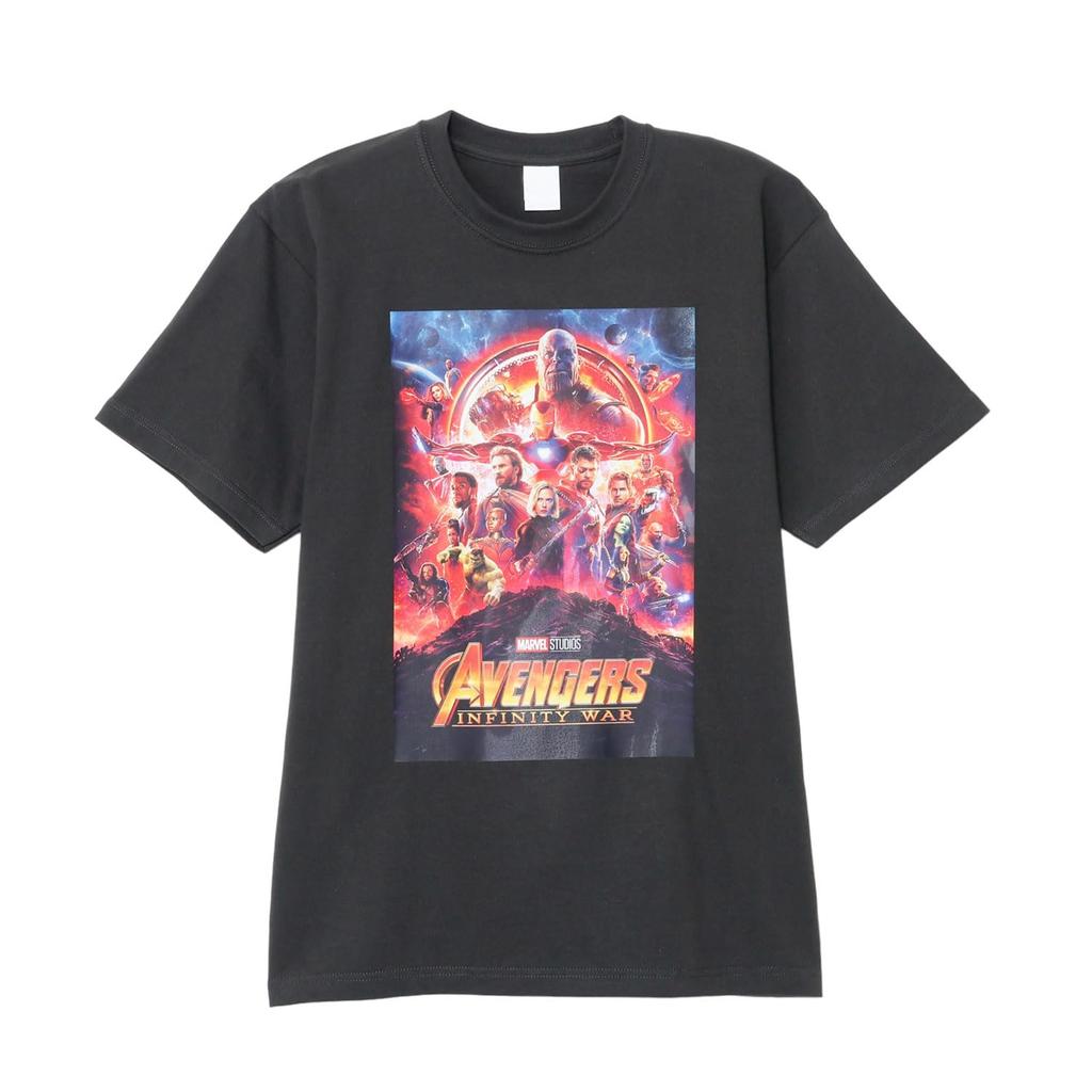 Small Planet Marvel Avengers Infinity War T-Shirt, Size L, Smoke Black