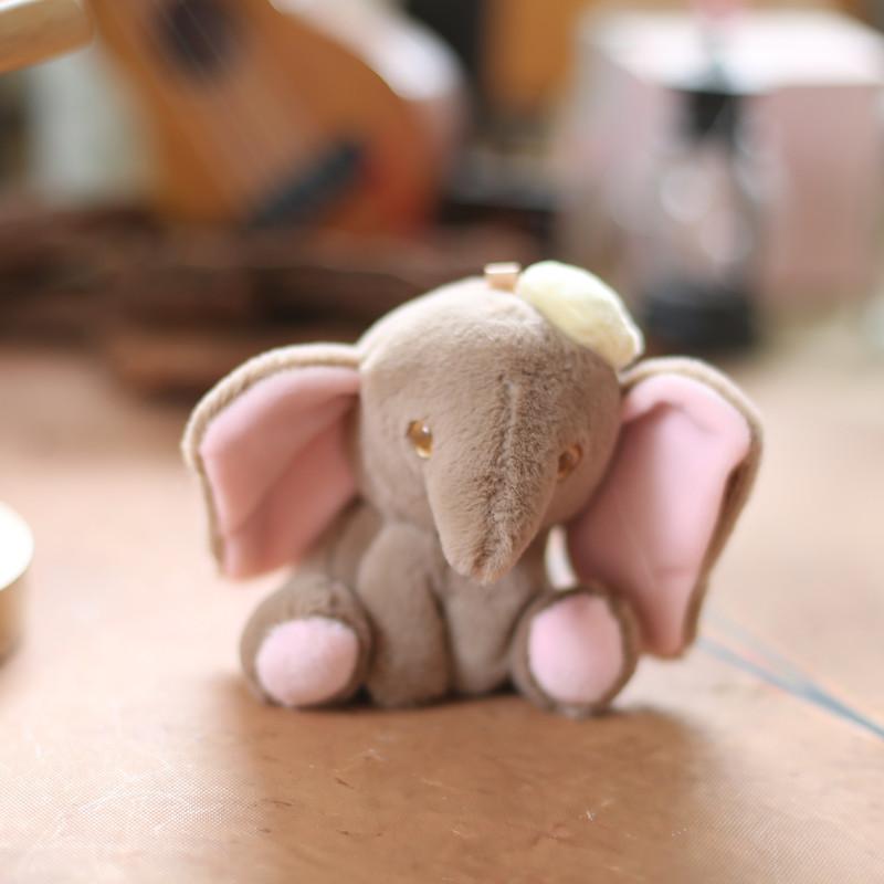 Adorable Lindo Llavero Juguete de Elefante de Peluche Suave Relleno Colgante para Bolso Muñeca