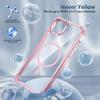 For iPhone 13/14 Magnetic Case TPU+PC Clear Back Phone Cover Reinforced Drop Protection