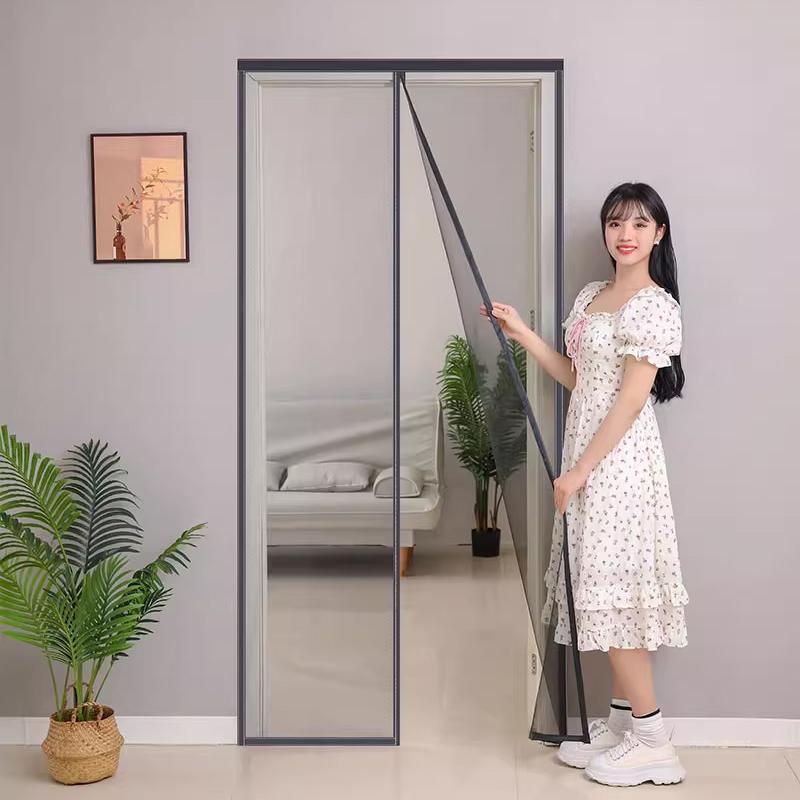 Magnetischer Türvorhang Maßanfertigung Moskitonetz Vorhang Fliegen Insekten Automatisches Schließen Unsichtbares Netz für Küche Innen Wohnzimmer