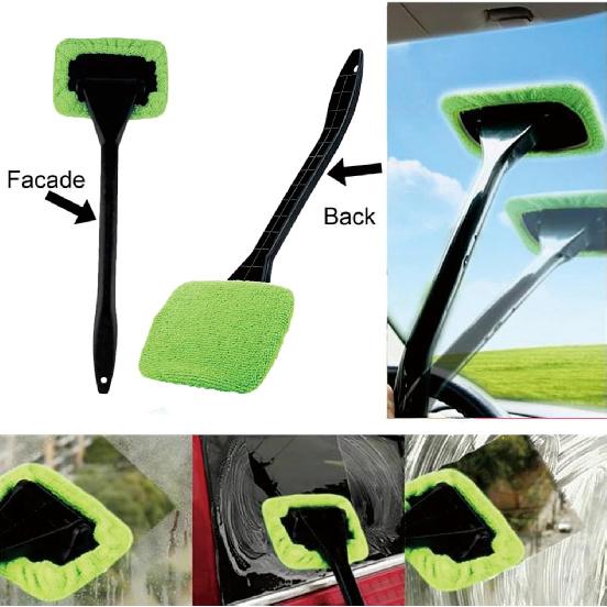 8 szt. Narzędzie do czyszczenia szyby samochodowej, Środek do czyszczenia szyby z 5 małymi ściereczkami z mikrofibry, które można prać/ponownie używać, Narzędzie do czyszczenia okien, Do samochodu