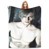 L-Leon Kennedy Game Blanket Coral Fleece Plush Relax Super Soft Throw Blanket for Sofa Quilt