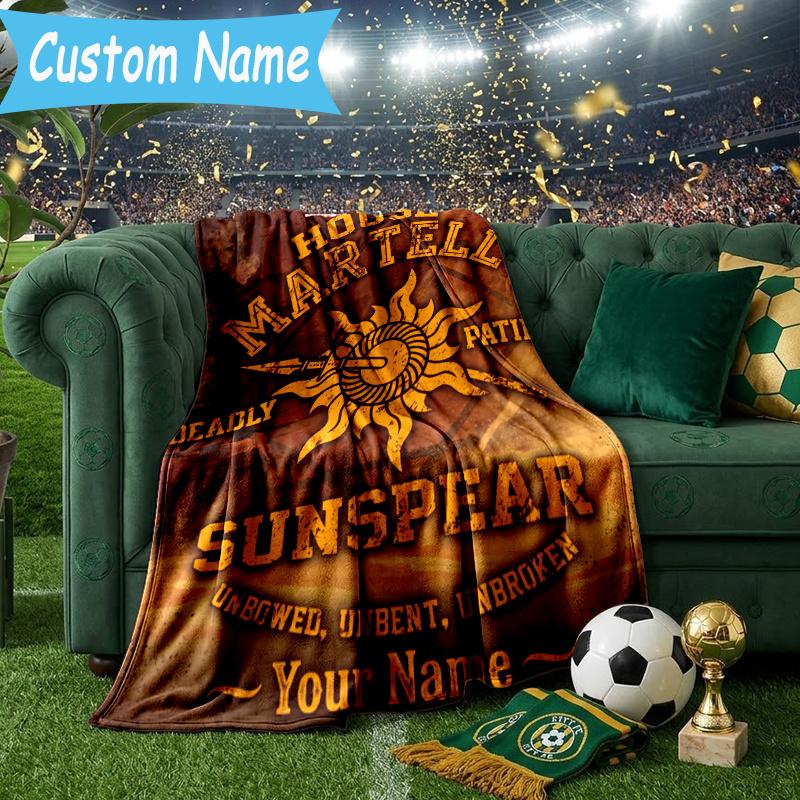 Custom Personalized Blanket House Martell Soft Throw Blanket, Suitable for Family and Friends, Sofa Blanket,Home Decor Christmas gift