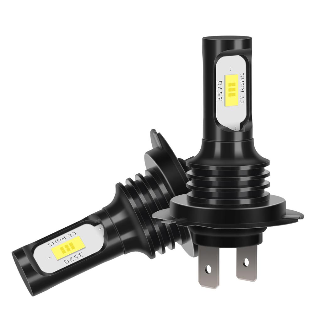 

2PCS H7 6000K Super White 12000LM LED Fog Light Bulbs Internal Drive 3570 CSP Chips Fog Lamp H7