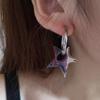 Korean Fashion Large Exaggerated Pentagram Irregular Pendant Earrings Hoop Earrings for Women Men Hip-hop Punk Party Jewelry