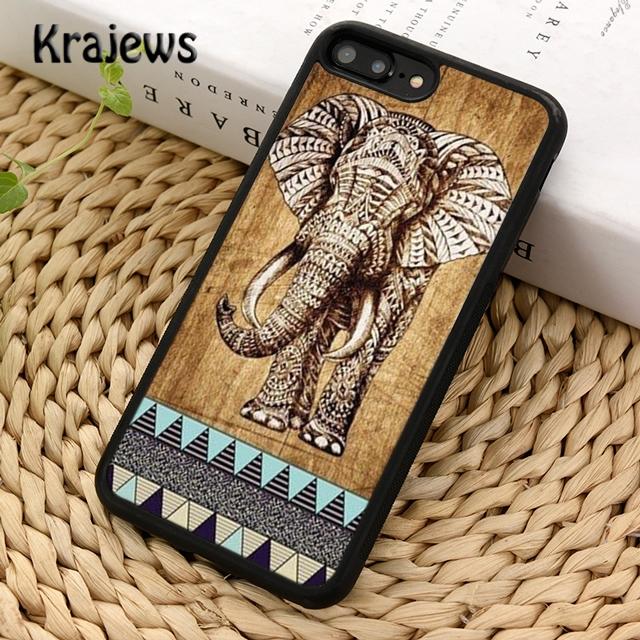 Krajews Animation Animal Elephant Soft Phone Case Cover For iPhone 16 15 SE2020 14 6 7 8 Plus 11 12 13 Pro Max Coque Fundas