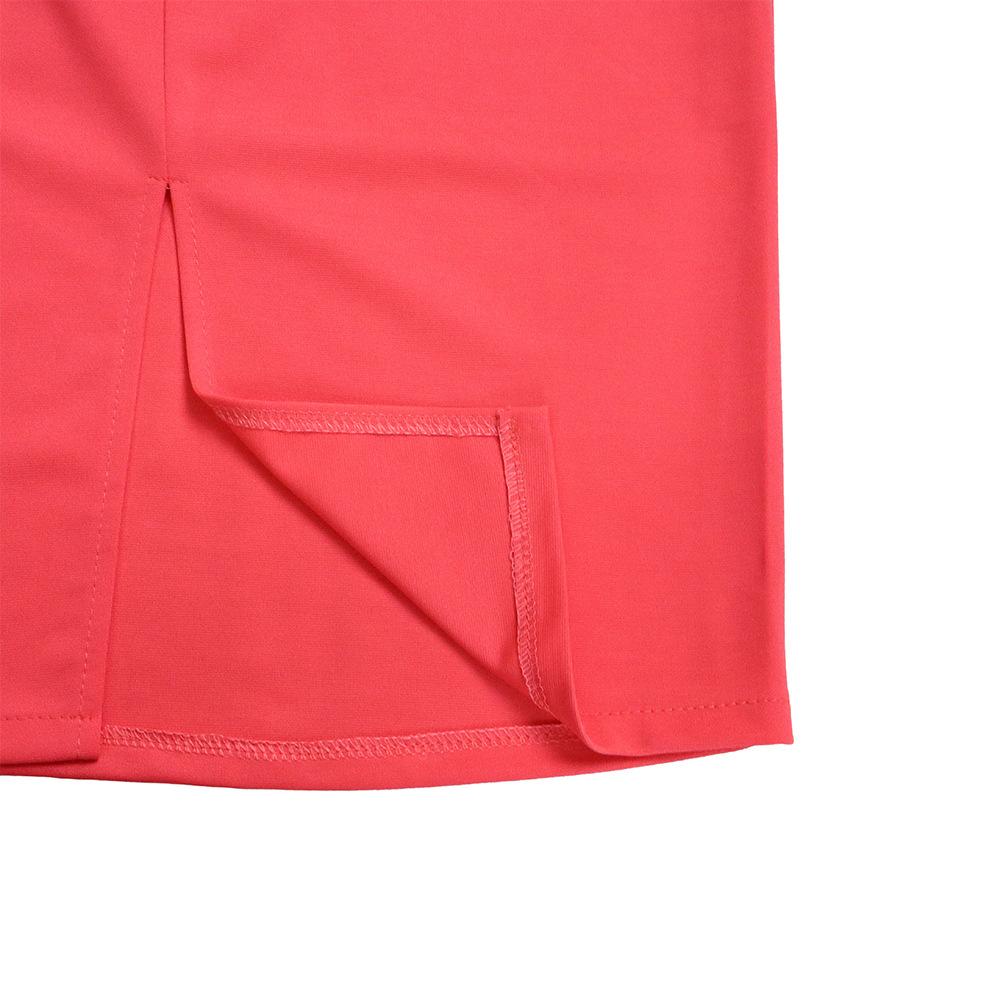 JKASHDK Dámská móda Léto Jaro Jednobarevný potisk Neformální šaty s krátkým rukávem a vysokým pasem