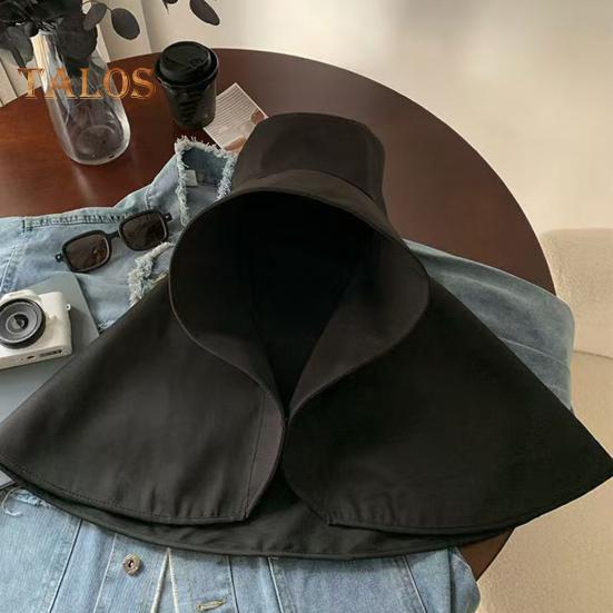 Women Sun Protection Hat Wide Brim Shawl Sun Hat with Neck Flap Outdoor Fishing Visor Hat Summer Beach Buckle Hat for Hiking