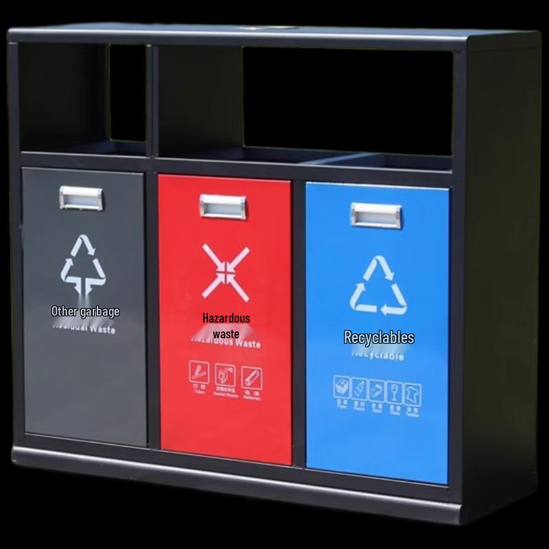 Milin Stainless Steel Outdoor Classified Waste Bin