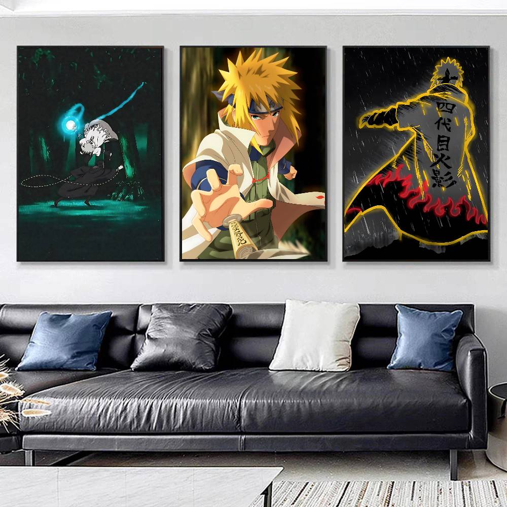 Anime Character Minato Namikaze Manga Posters HD Print Vintage Wall Art Decor for Home Study Room