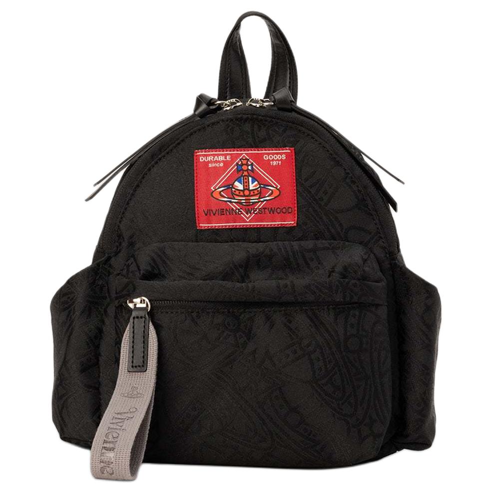 

Vivienne Westwood Tangled Orb Jacquard Logo Flag Pattern Backpack Small Unisex backpack Black 1320951013-013 Basic Set (Bag+Dust Bag)