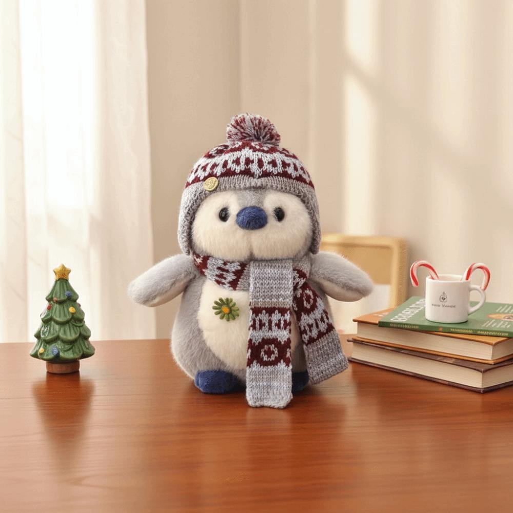 Fluffy Soft Penguin Doll Plush Toy Pink Grey Blue Kawaii Doll Birthday Gift