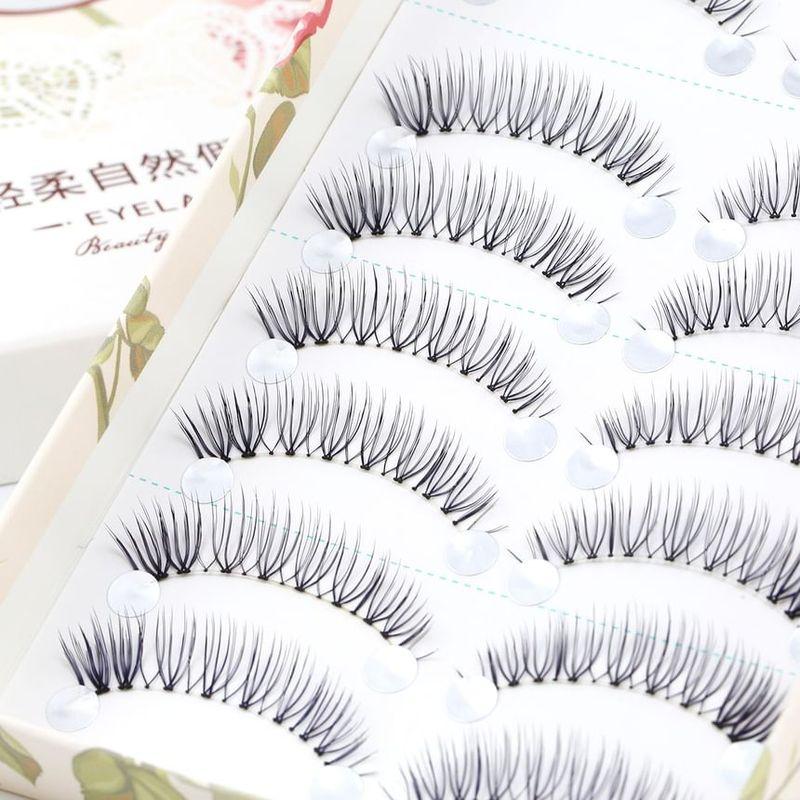 Mogugu - Set of 10: Natural Wispy False Eyelashes